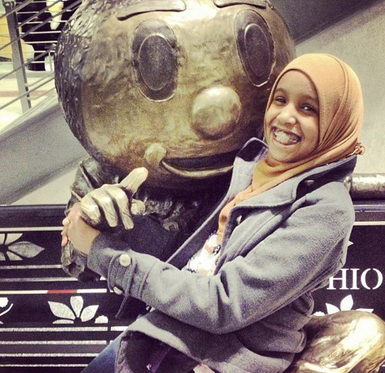 Fardowsa Dahir visiting OSU at age 12